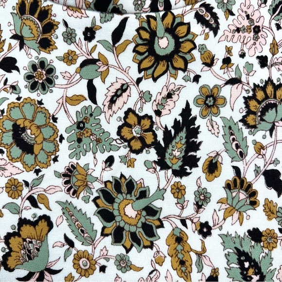 A.L.C. Silk Floral Paisley Tordi Long Sleeve Peplum Pocket Dress - Picture 3 of 11